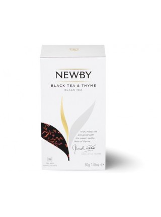 Newby Black Tea and Thyme / Черный чай с Чабрецом (25 пакетиков по 2 гр)